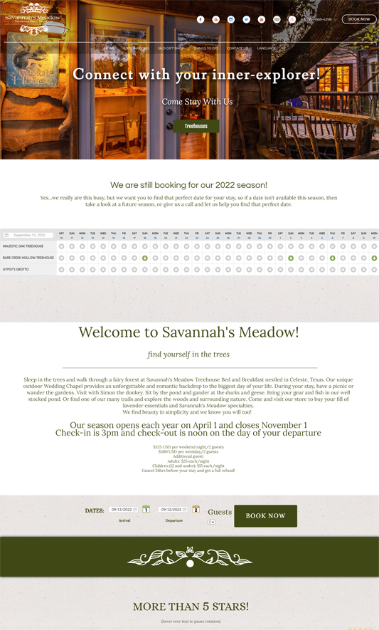 Savannah's Meadow Treehouse Bed & Breakfast